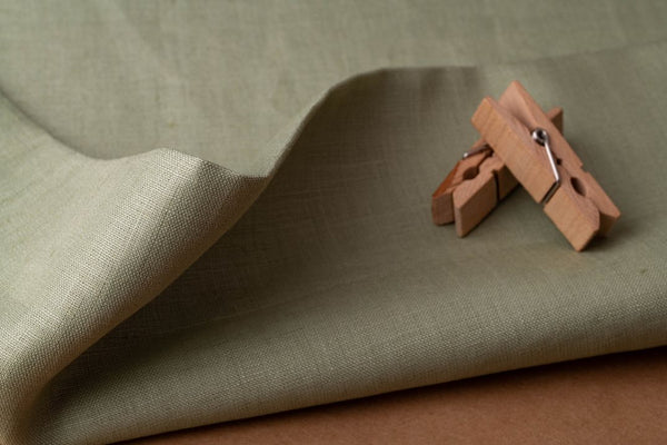 Pista Green Hemp Fabric | 147cm Wide | 170gsm | Curtains & Clothing | By The Metre