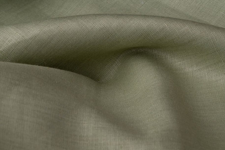 Pista Green Hemp Fabric | 147cm Wide | 170gsm | Curtains & Clothing | By The Metre