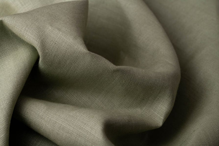 Pista Green Hemp Fabric | 147cm Wide | 170gsm | Curtains & Clothing | By The Metre