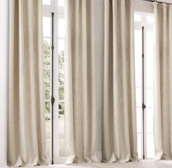 Heavyweight Organic Cotton Curtains with Liner | Windproof & Thermal | Made in UK
