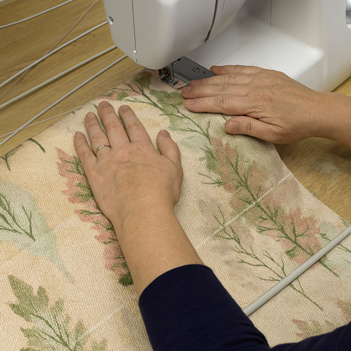 Custom Watercolour Forest Linen Roman Blinds – Made-to-Measure, OEKO-TEX 100, Blackout or Light-Filtering, Ships Worldwide