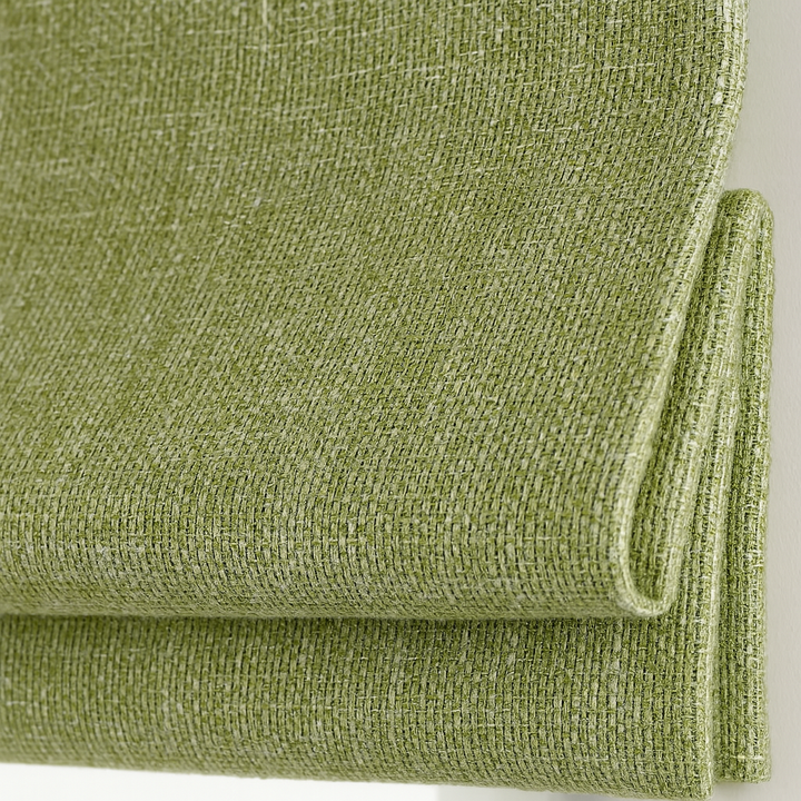 Organic Textured Linen-Cotton Corded Roman Blind – Custom Sizes, Light-Filtering or 100 % Blackout Liner | Inside & Outside Recess Fit | 8 Colours