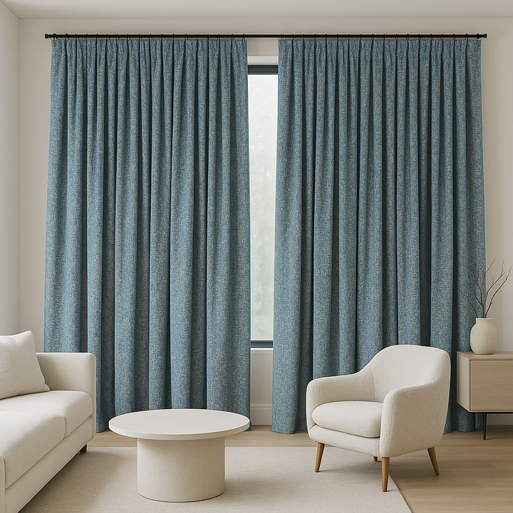Geometric Jacquard Pure Linen Curtains – Blackout or Light-Filtering | Made-to-Measure | 8 Colours