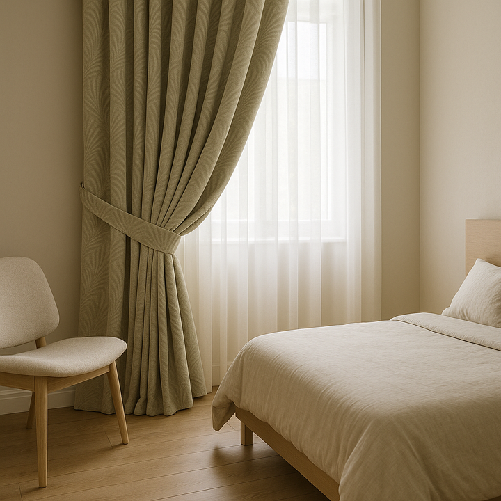 Luxury Velvet Embossed Leaf Curtains – Custom Size, Blackout or Light Filtering