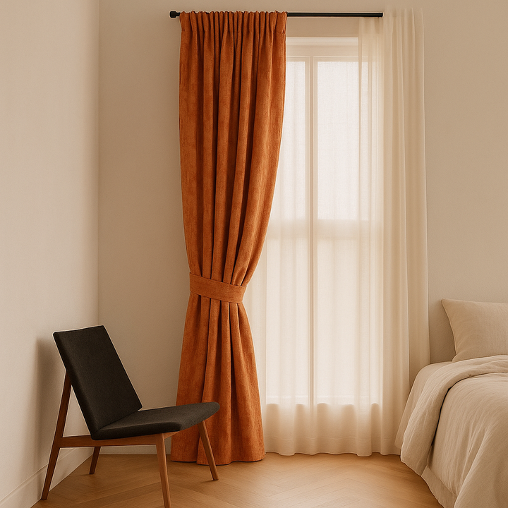 Luxury Velvet Curtains with Textured Abstract Bark Pattern – Custom Sizes – Light Filtering or 100% Blackout – 8 Colours – Rod or Track Compatible – OEKO-TEX Certified – Single or Pair