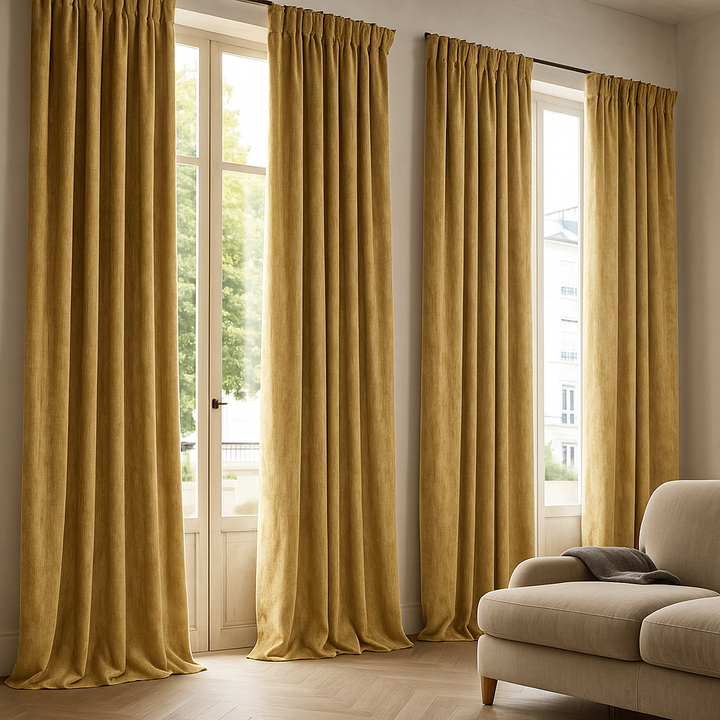 Luxury Velvet Curtains with Textured Abstract Bark Pattern – Custom Sizes – Light Filtering or 100% Blackout – 8 Colours – Rod or Track Compatible – OEKO-TEX Certified – Single or Pair