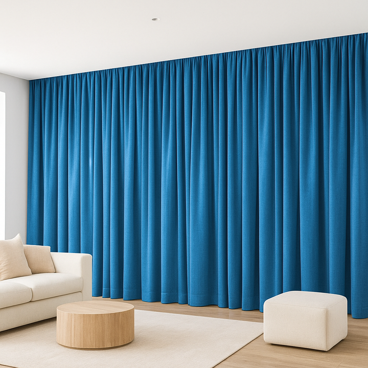 GOTS Certified Cotton Linen Curtains – 24 Colours – Light Filtering or 100% Blackout – Single or Pair - Custom Sizes