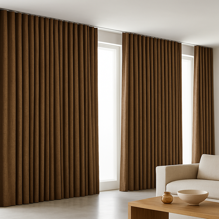 GOTS Certified Cotton Linen Curtains – 24 Colours – Light Filtering or 100% Blackout – Single or Pair - Custom Sizes