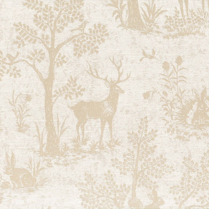 Woodland Animals Pure Linen Roman Blind for Kids Room or Nursery – Custom Size – Light Filtering or Blackout Liner – Handmade