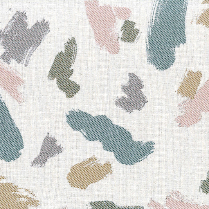 Pastel Brushstroke Pure Linen Roman Blind – Made-to-Measure Kids & Nursery | Light-Filter or Blackout