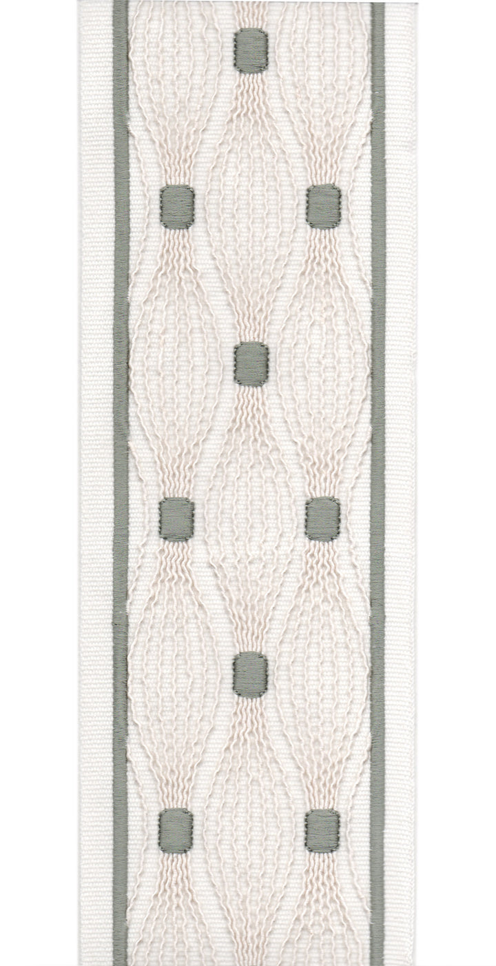 Embroidered Lace Trim | 10cm Wide Cotton Canvas | Delicate Openwork Pattern | Curtain, Cushion & Craft Trimming by the Metre Ivory Kora