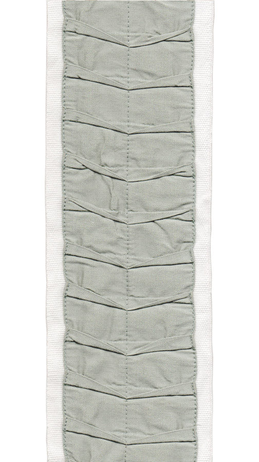 Textured Pleated Trim | 10cm Wide Cotton Canvas | Upholstery, Curtains & Crafts | Sold by the Metre Ivory Julip