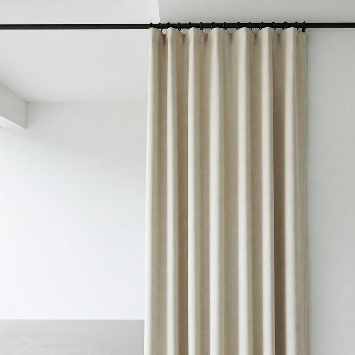 Natural Undyed 100% Pure Wool Blackout Curtains | Custom Made to Measure | Choice of Liners & Heading Styles