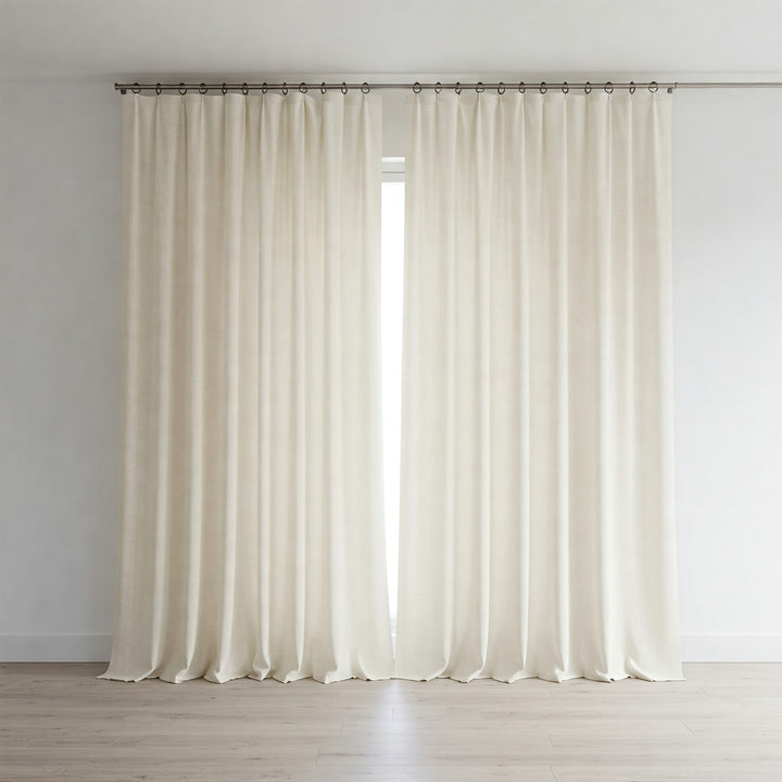 Natural Undyed 100% Pure Wool Blackout Curtains | Custom Made to Measure | Choice of Liners & Heading Styles