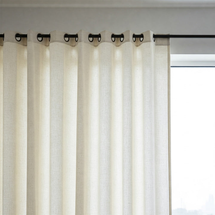 Natural Undyed 100% Pure Wool Blackout Curtains | Custom Made to Measure | Choice of Liners & Heading Styles