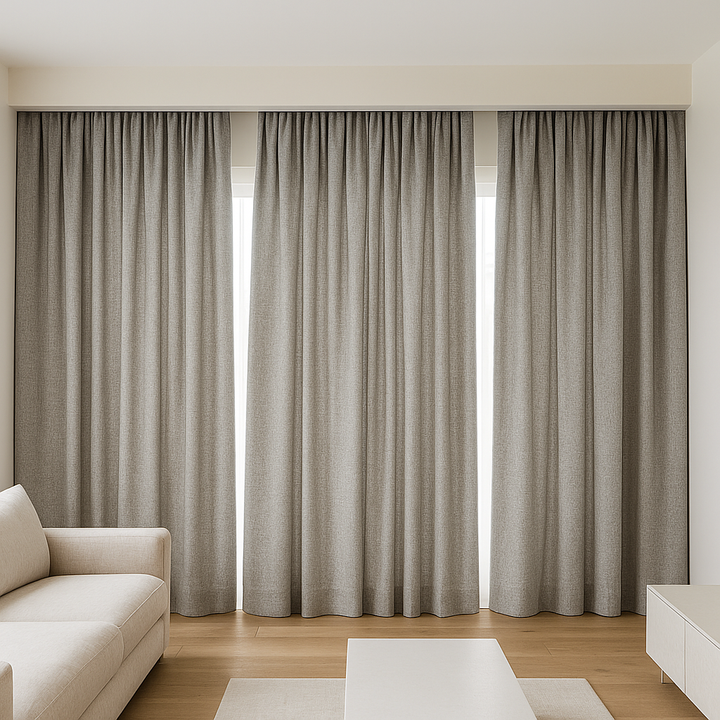 GOTS Certified Cotton Linen Curtains – 24 Colours – Light Filtering or 100% Blackout – Single or Pair - Custom Sizes