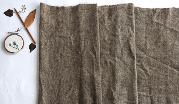 Organic Himalayan Sheep Wool Fabric | 79cm Wide | Greige Finish