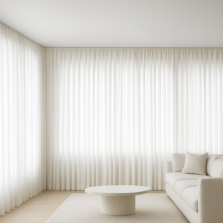 GOTS Certified Cotton Linen Curtains – 24 Colours – Light Filtering or 100% Blackout – Single or Pair - Custom Sizes