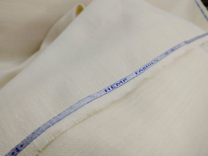 Organic Hemp Fabric - Off White | 240gsm | 147cm | GOTS Certified | Perfect for Curtains, Upholstery & Clothing