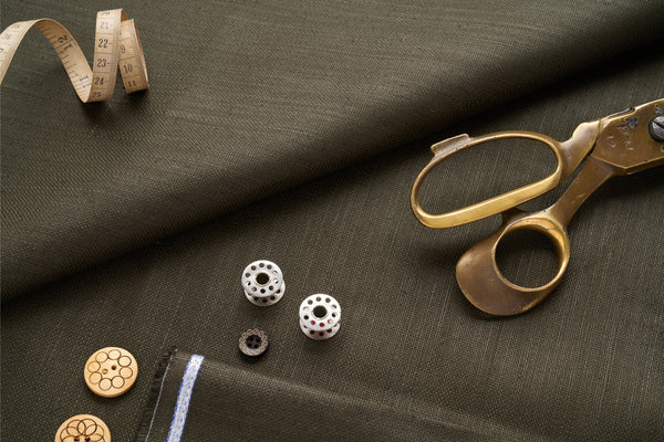 Organic Hemp Fabric - Dark Olive Green | 240gsm | Durable & Versatile