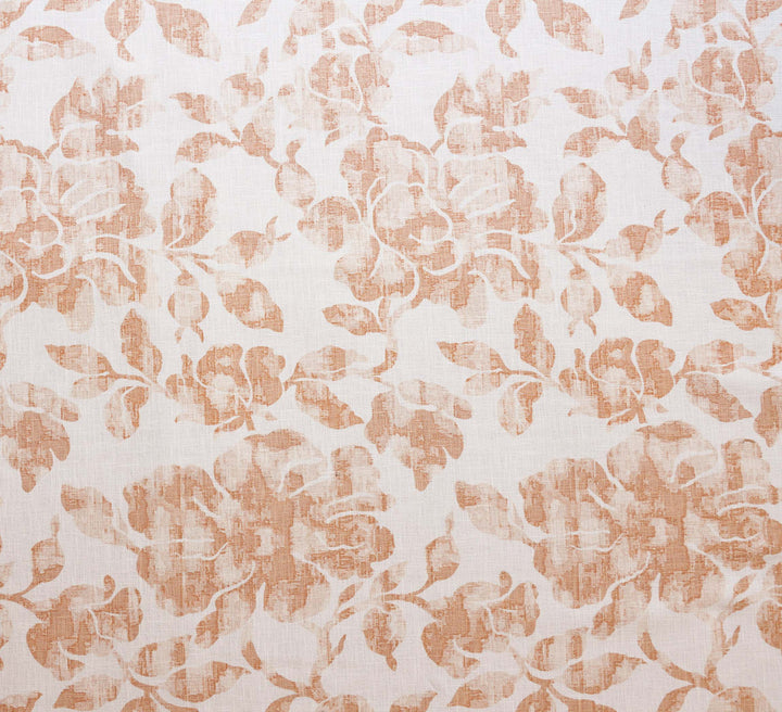 Floral Print Linen Fabric | 5 Colourways | Medium Weight | Curtains, Blinds & Crafts | By the Metre Ivory - Blush