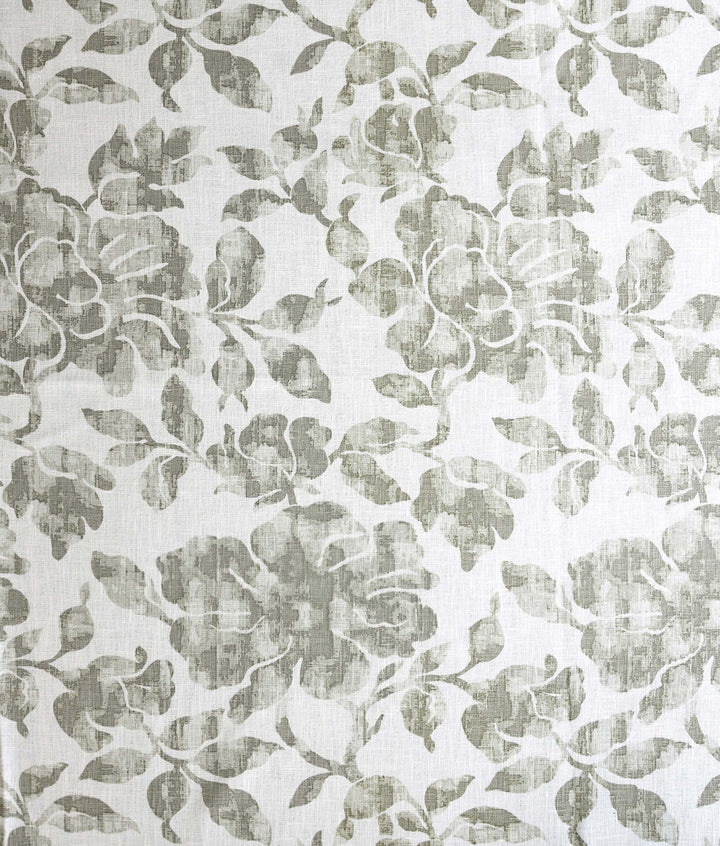 Floral Print Linen Fabric | 5 Colourways | Medium Weight | Curtains, Blinds & Crafts | By the Metre Ivory - Natural