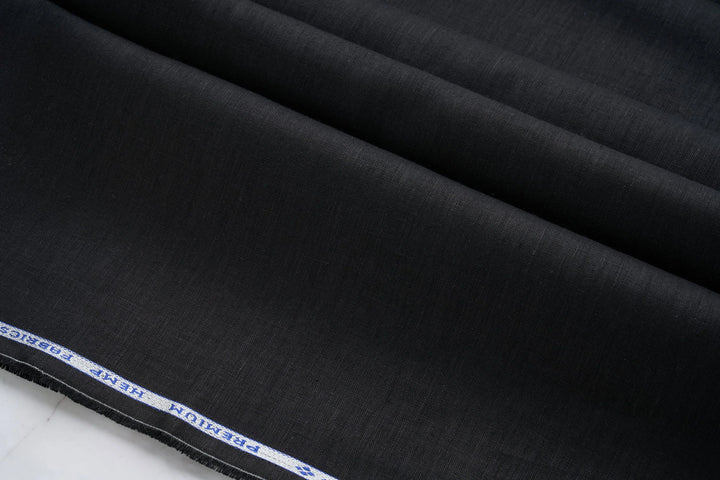 Organic Black Hemp Fabric | 155gsm | Soft & Breathable | Curtains & Clothing