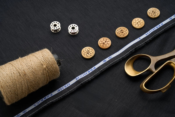 Organic Black Hemp Fabric | 155gsm | Soft & Breathable | Curtains & Clothing