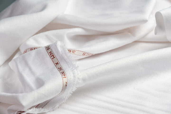 White Hemp Fabric | 100% Organic, 145gsm, 147cm Wide | Curtains, Clothing, Table Linen | GOTS Certified