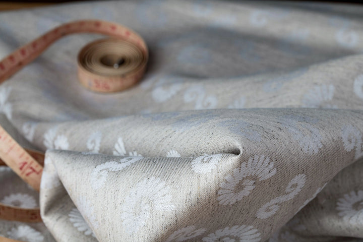 Helix Jacquard Hemp Fabric | Natural | Organic | 145gsm | 147cm Wide
