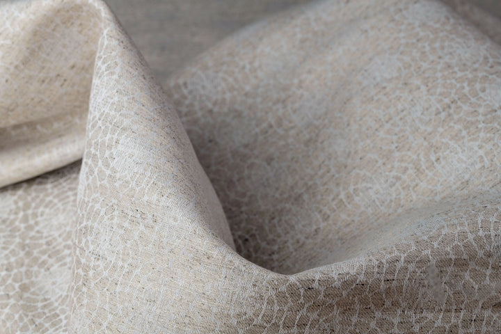 Organic Hemp Fabric - Natural | Mosaic Pattern | 145gsm | Textured Weave