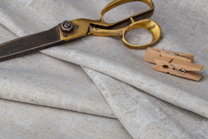 Organic Hemp Fabric - Natural | Stone Pattern | 145gsm | Textured Weave