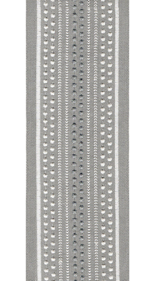 Embroidered Spot Stitch Trim | 10cm Wide Cotton Canvas | Decorative Trim for Curtains, Cushions & Crafts | By the Metre Sterling Kora