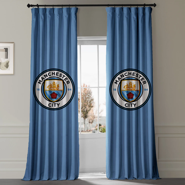 Manchester City FC Curtains | Eyelet, Rod Pocket & Blackout Linings | Licensed Merchandise