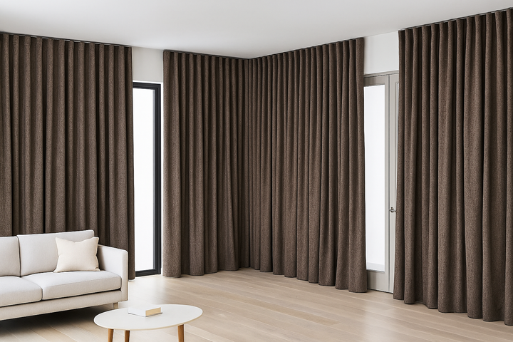 GOTS Certified Cotton Linen Curtains – 24 Colours – Light Filtering or 100% Blackout – Single or Pair - Custom Sizes