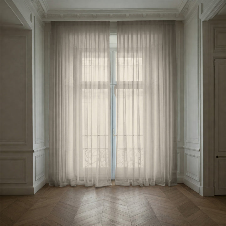 Natural Linen Sheer Curtains - Triple Pinch Pleat - Made to Measure