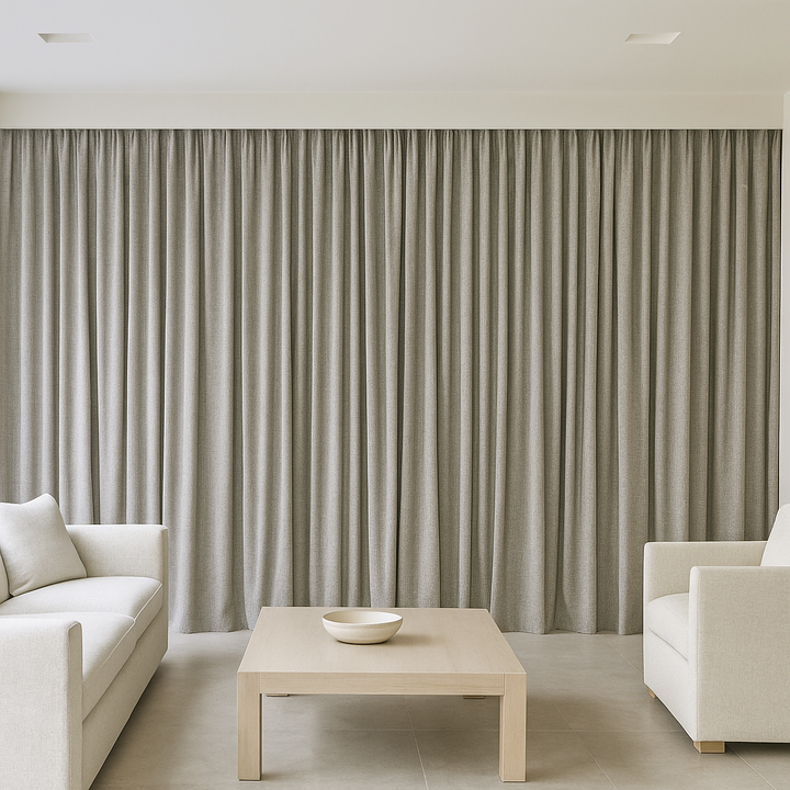 GOTS Certified Cotton Linen Curtains – 24 Colours – Light Filtering or 100% Blackout – Single or Pair - Custom Sizes