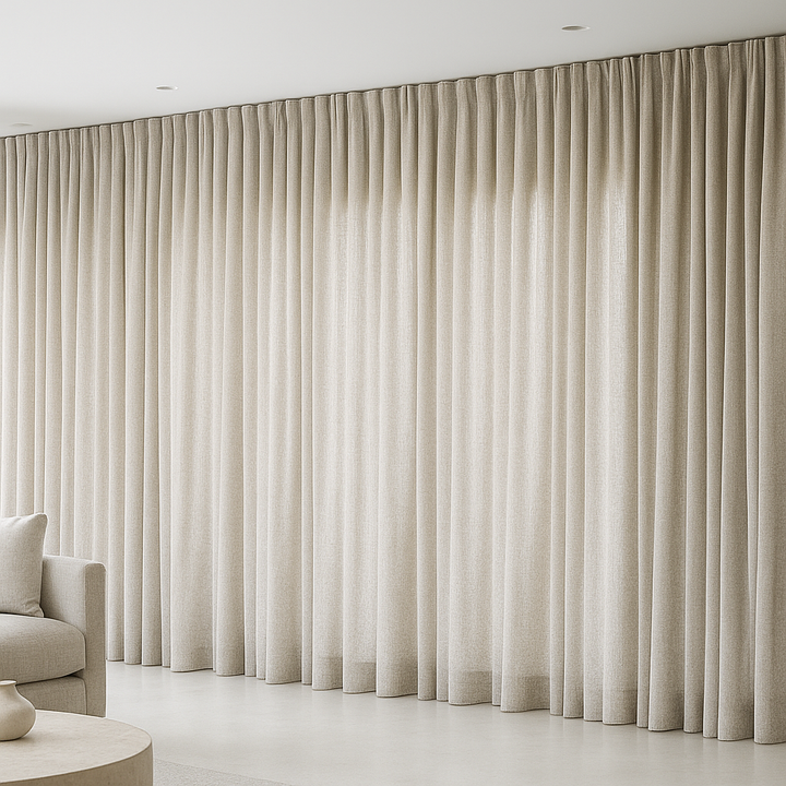 GOTS Certified Cotton Linen Curtains – 24 Colours – Light Filtering or 100% Blackout – Single or Pair - Custom Sizes