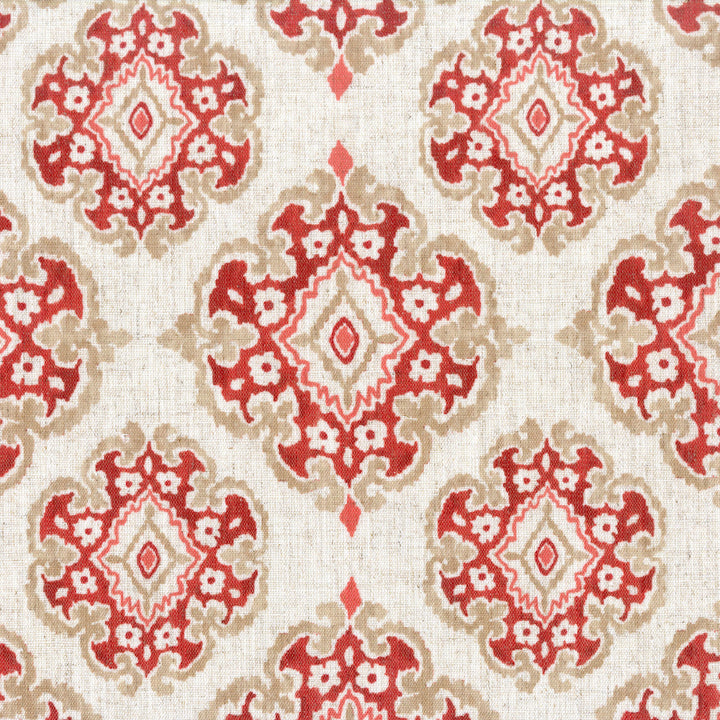 Casablanca Medallion Pure Linen Curtains | 7 Colours | Custom Size Available | Blackout or Cotton Lined