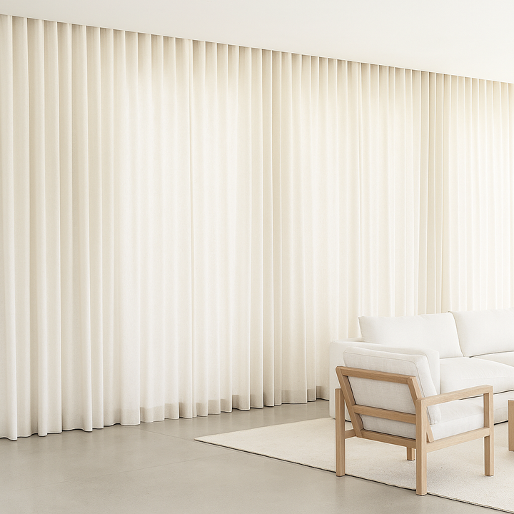 GOTS Certified Cotton Linen Curtains – 24 Colours – Light Filtering or 100% Blackout – Single or Pair - Custom Sizes