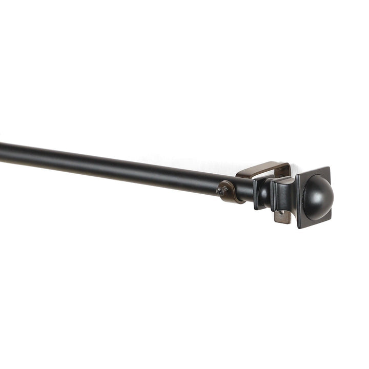 Black Extendable Telescopic Curtain Pole | Rod With Minimalist Design | 61-366cm