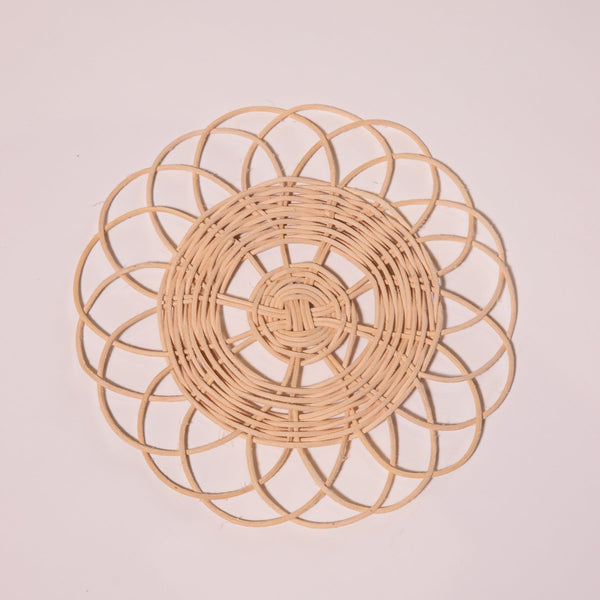 Bohemian Wall Decor UK: Handwoven Marigold Rattan Art