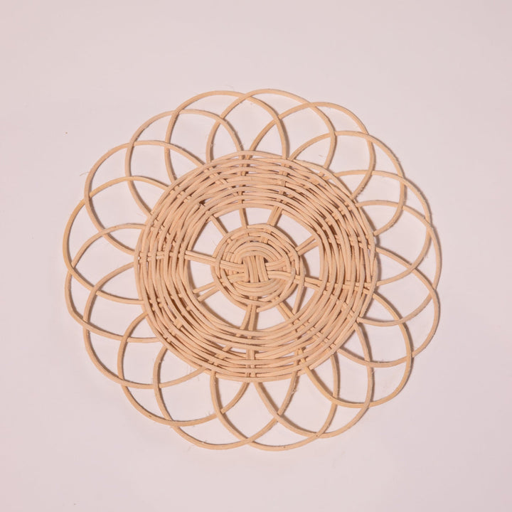 Bohemian Wall Decor UK: Handwoven Marigold Rattan Art