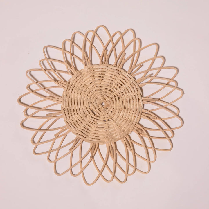 Bohemian Rattan Wall Art Set (12pcs) - Natural Woven Decor for Living Room, Bedroom