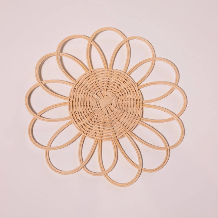Bohemian Rattan Wall Art Set (12pcs) - Natural Woven Decor for Living Room, Bedroom