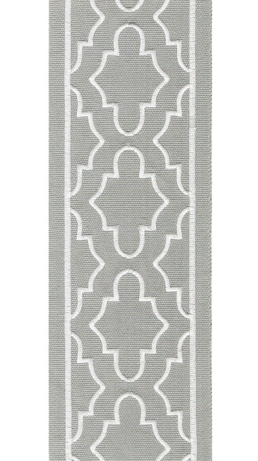 Geometric Embroidered Trim | Cotton Canvas | 10cm Wide | Home Decor & Crafts | Sold by Metre Sterling Kora