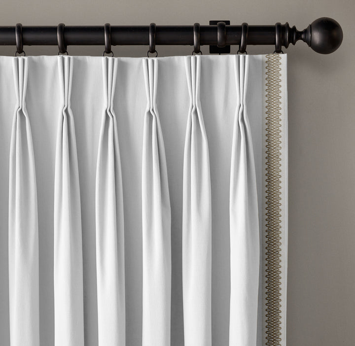 Scroll Pattern Pure Cotton Canvas Trim | 2.5 Inch / 6.35cm Wide Border Tape for Curtains & Furnishings | By The Metre