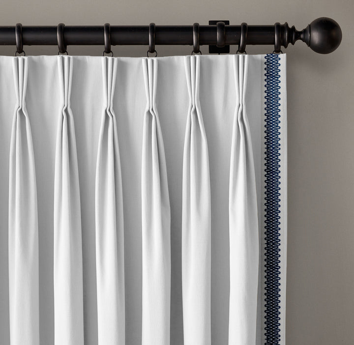 Scroll Pattern Pure Cotton Canvas Trim | 2.5 Inch / 6.35cm Wide Border Tape for Curtains & Furnishings | By The Metre