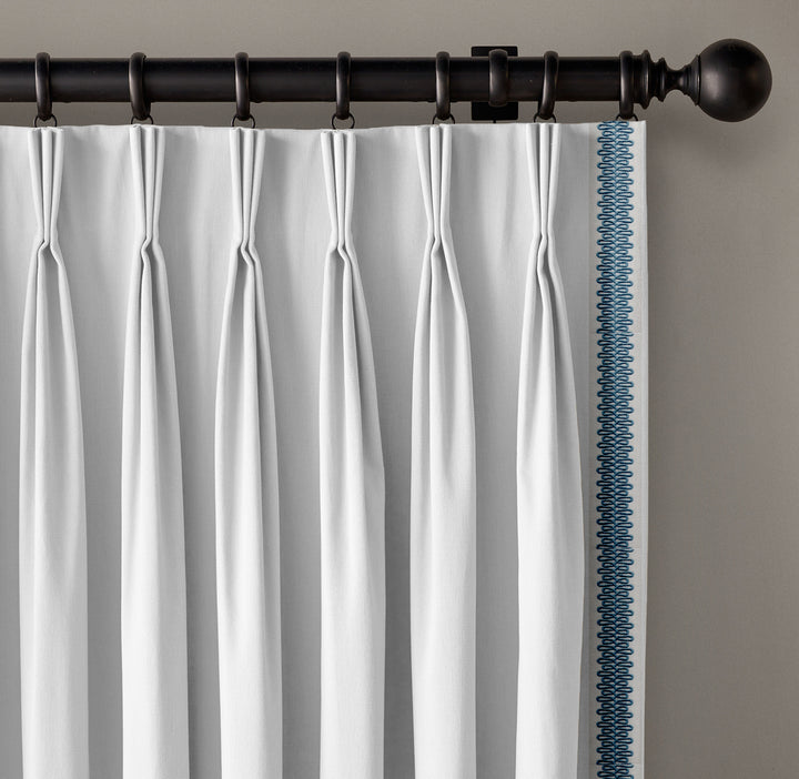 Scroll Pattern Pure Cotton Canvas Trim | 2.5 Inch / 6.35cm Wide Border Tape for Curtains & Furnishings | By The Metre