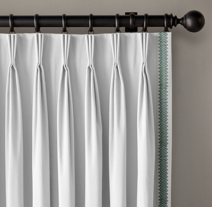 Scroll Pattern Pure Cotton Canvas Trim | 2.5 Inch / 6.35cm Wide Border Tape for Curtains & Furnishings | By The Metre